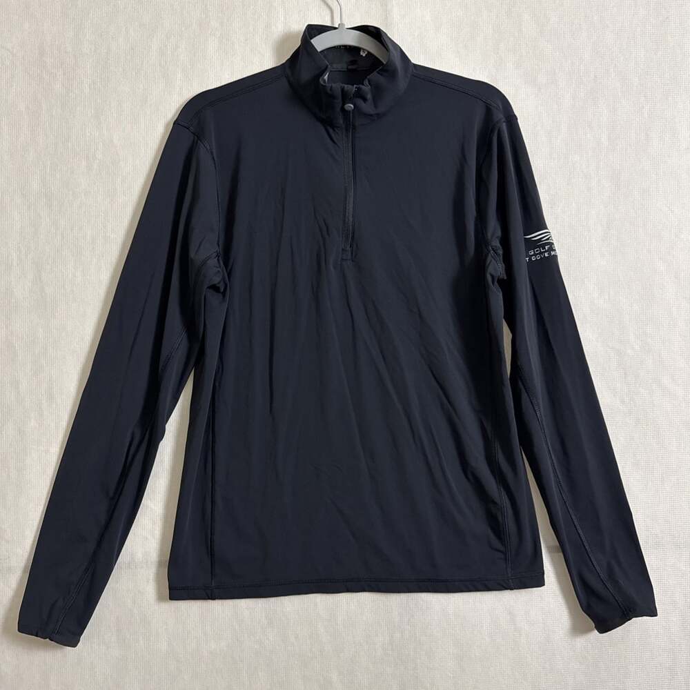 Greyson Men's.mall Dark Blue Tate Mockneck Quarter Zip Performance Shirt